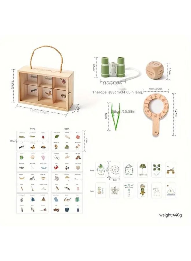 مجموعة المغامرات الخشبية للأطفال: لعبة استكشاف البحث عن الكنز في الهواء الطلق - Image 3